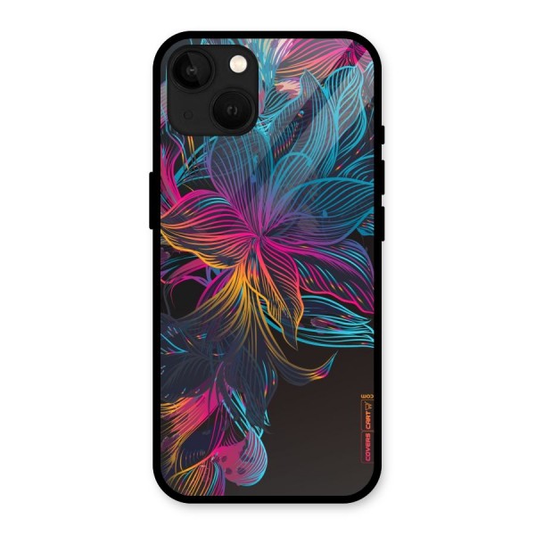 Multi-Colour Flowers Glass Back Case for iPhone 13
