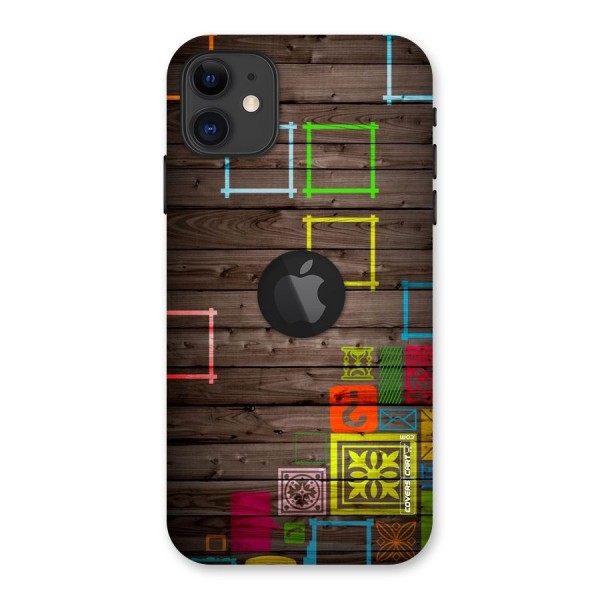 Multicolor Frame Design Back Case for iPhone 11 Logo Cut