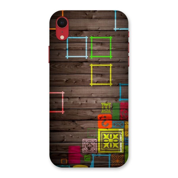 Multicolor Frame Design Back Case for iPhone XR