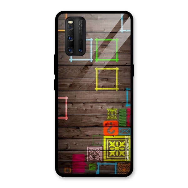 Multicolor Frame Design Glass Back Case for Vivo iQOO 3