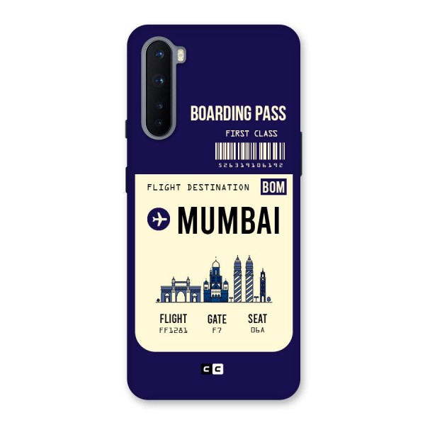 Mumbai Boarding Pass Back Case for OnePlus Nord