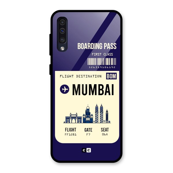 Mumbai Boarding Pass Glass Back Case for Galaxy A50s