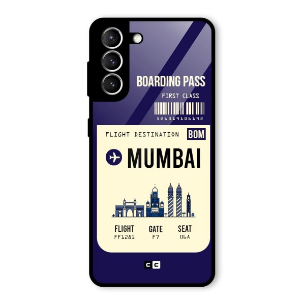 Mumbai Boarding Pass Glass Back Case for Galaxy S21 5G