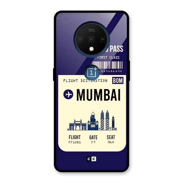 Mumbai Boarding Pass Glass Back Case for OnePlus 7T