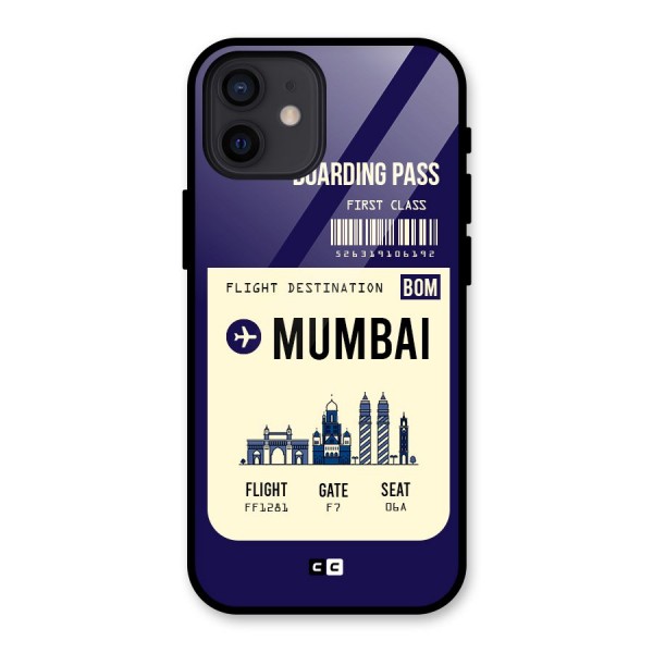 Mumbai Boarding Pass Glass Back Case for iPhone 12