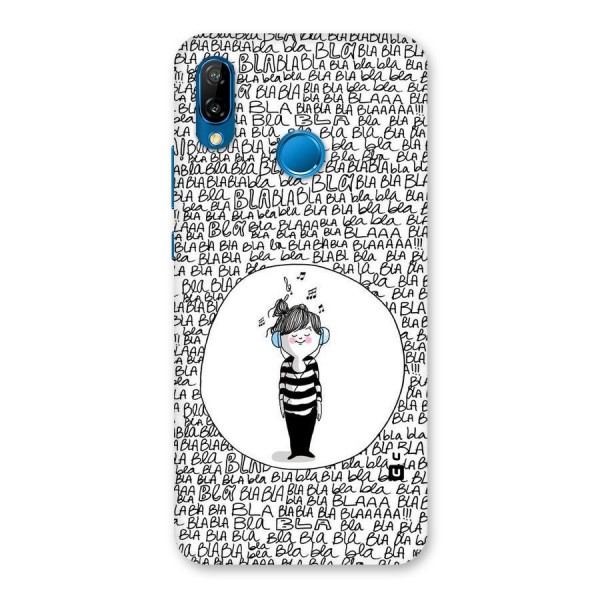 Music And Bla Bla Back Case for Huawei P20 Lite