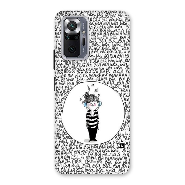 Music And Bla Bla Back Case for Redmi Note 10 Pro