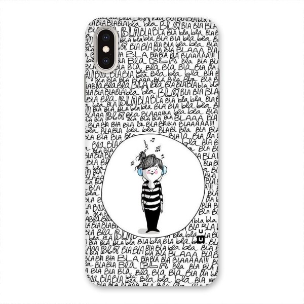 Music And Bla Bla Back Case for iPhone XS Max
