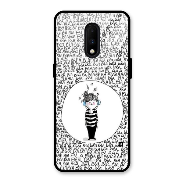 Music And Bla Bla Glass Back Case for OnePlus 7