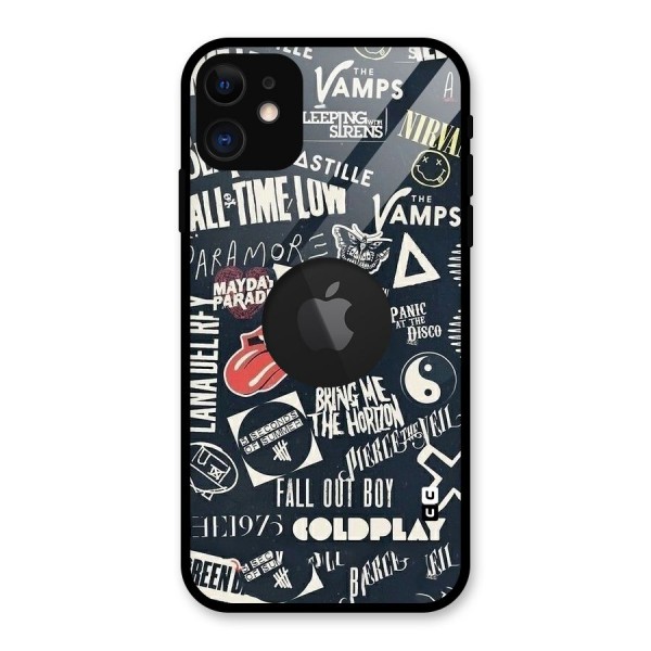 Music My Paradise Glass Back Case for iPhone 11 Logo Cut