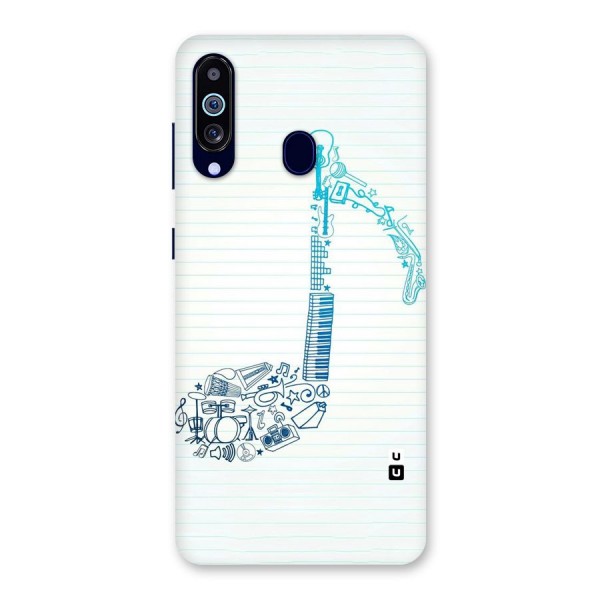 Music Note Design Back Case for Galaxy M40