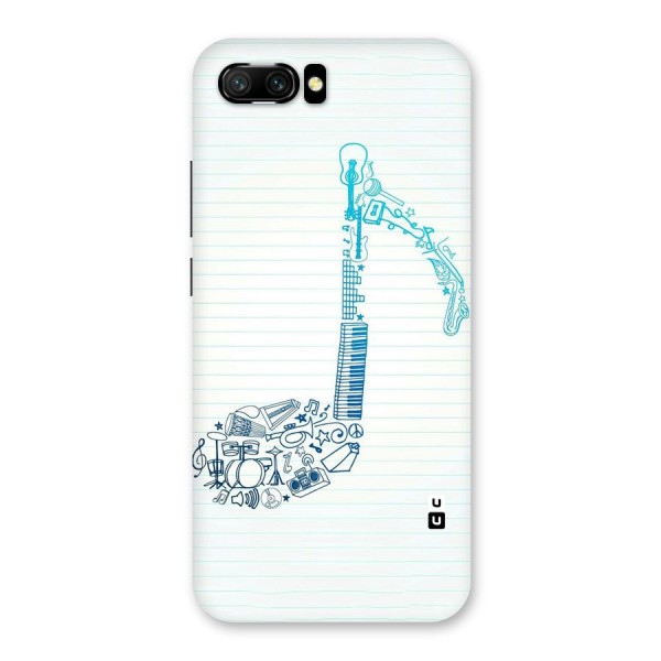 Music Note Design Back Case for Honor 10