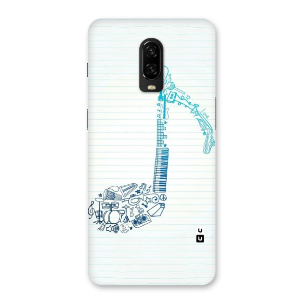 Music Note Design Back Case for OnePlus 6T