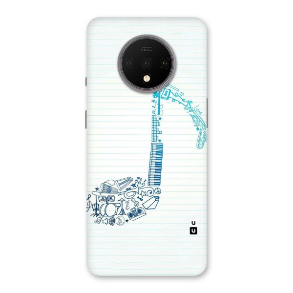 Music Note Design Back Case for OnePlus 7T