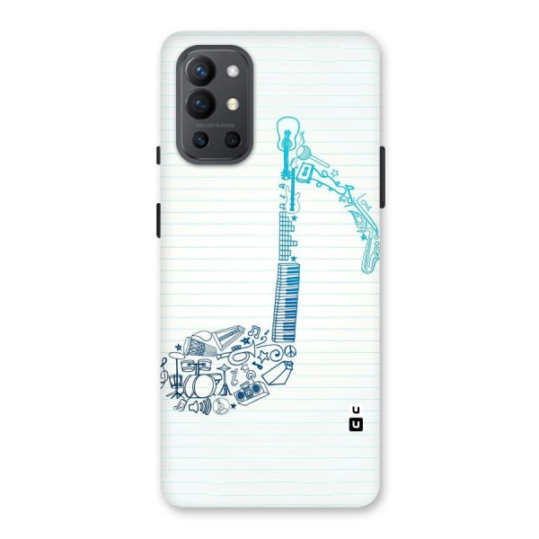 Music Note Design Back Case for OnePlus 9R