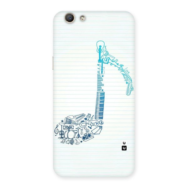 Music Note Design Back Case for Oppo A59