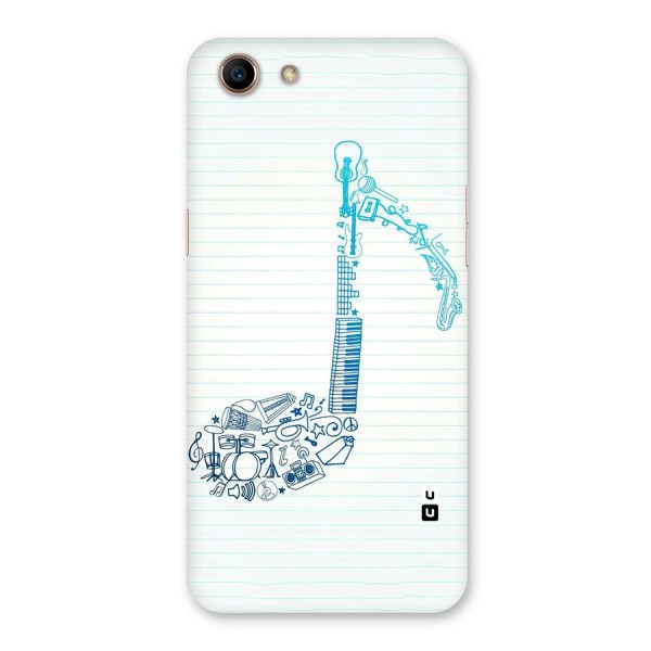 Music Note Design Back Case for Oppo A83 (2018)