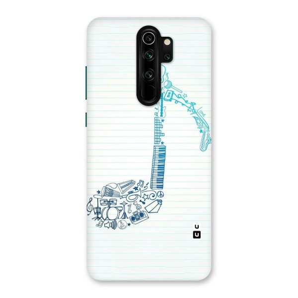 Music Note Design Back Case for Redmi Note 8 Pro