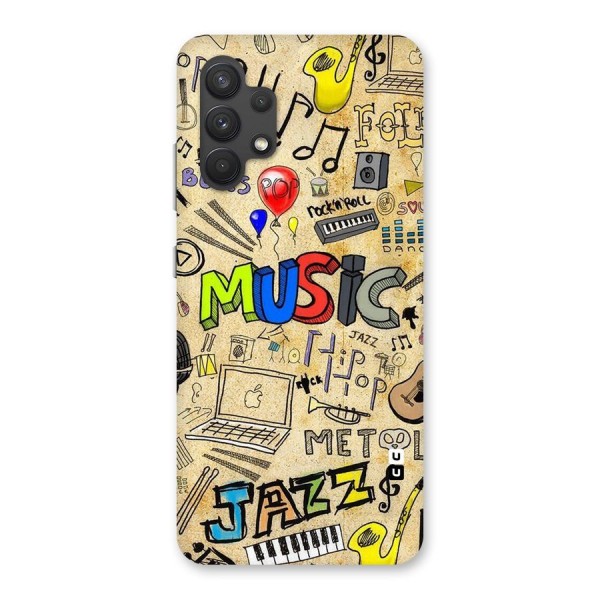 Music Pattern Back Case for Galaxy A32