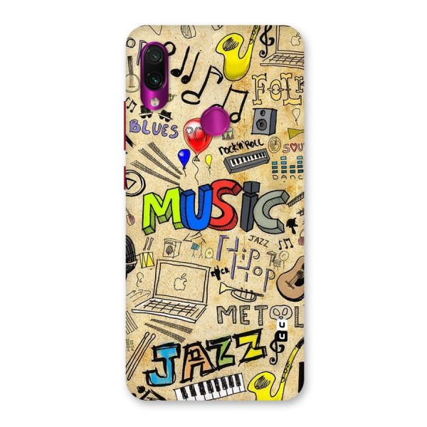 Music Pattern Back Case for Redmi Note 7 Pro