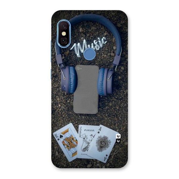 Music Power Cards Back Case for Redmi Note 6 Pro