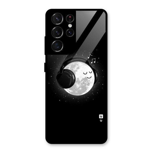 Music World Enjoying Glass Back Case for Galaxy S21 Ultra 5G