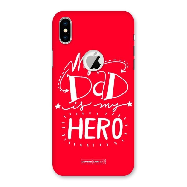 My Dad My Hero Back Case for iPhone X Logo Cut