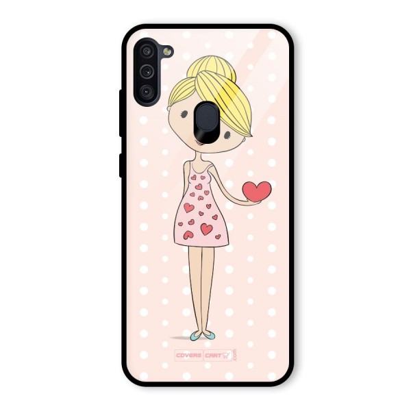 My Innocent Heart Glass Back Case for Galaxy M11