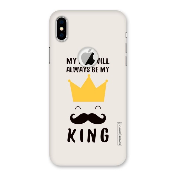 My King Dad Back Case for iPhone XS Logo Cut