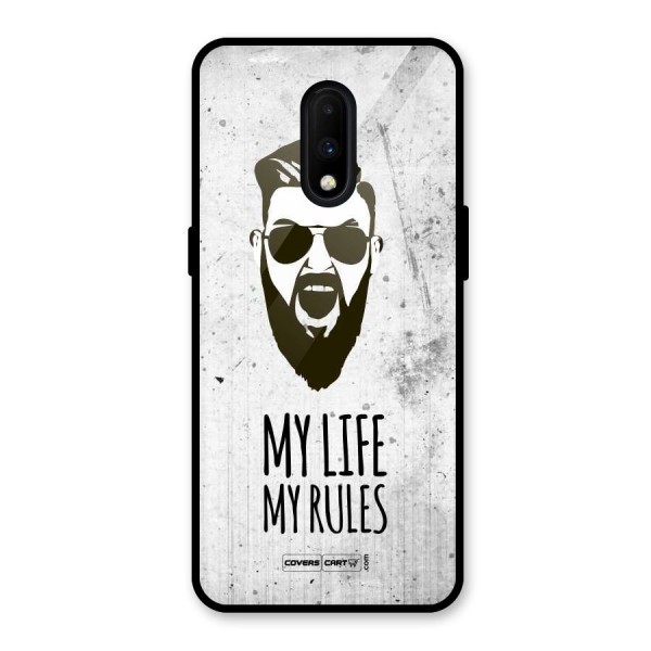 My Life My Rules Glass Back Case for OnePlus 7