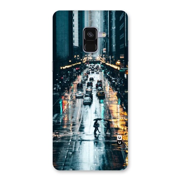 NY Streets Rainy Back Case for Galaxy A8 Plus
