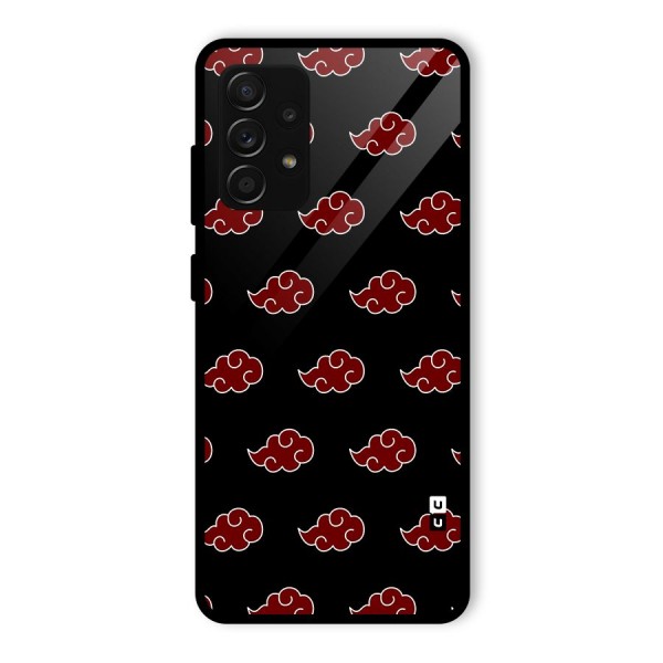 Naruto Akatsuki Pattern Glass Back Case for Galaxy A53 5G