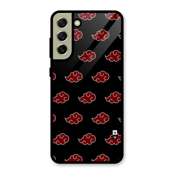 Naruto Akatsuki Pattern Glass Back Case for Galaxy S21 FE 5G