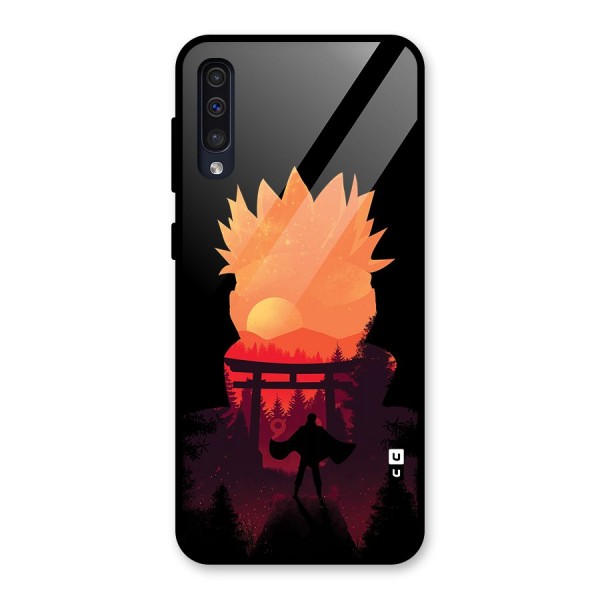 Naruto Anime Sunset Art Glass Back Case for Galaxy A50