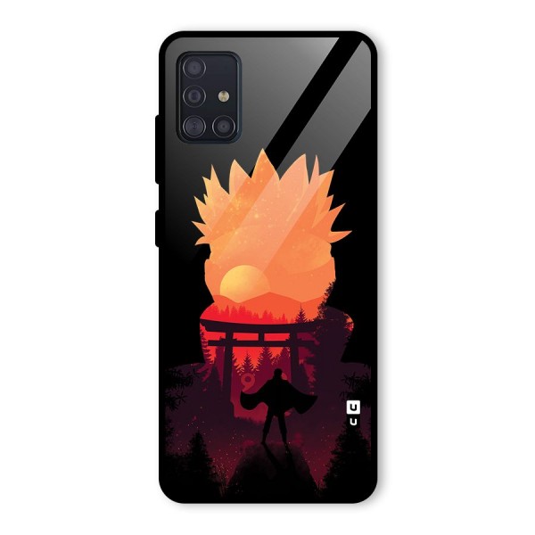 Naruto Anime Sunset Art Glass Back Case for Galaxy A51