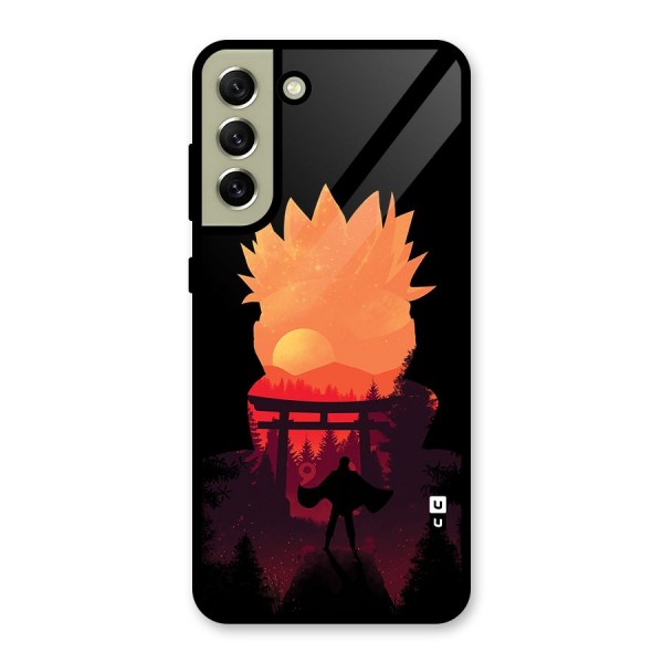 Naruto Anime Sunset Art Glass Back Case for Galaxy S21 FE 5G