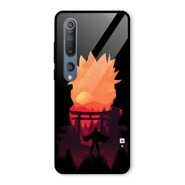 Naruto Anime Sunset Art Glass Back Case for Mi 10