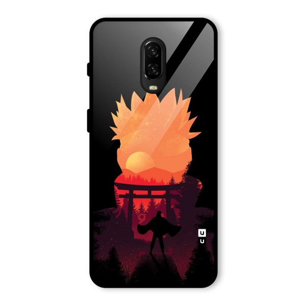 Naruto Anime Sunset Art Glass Back Case for OnePlus 6T