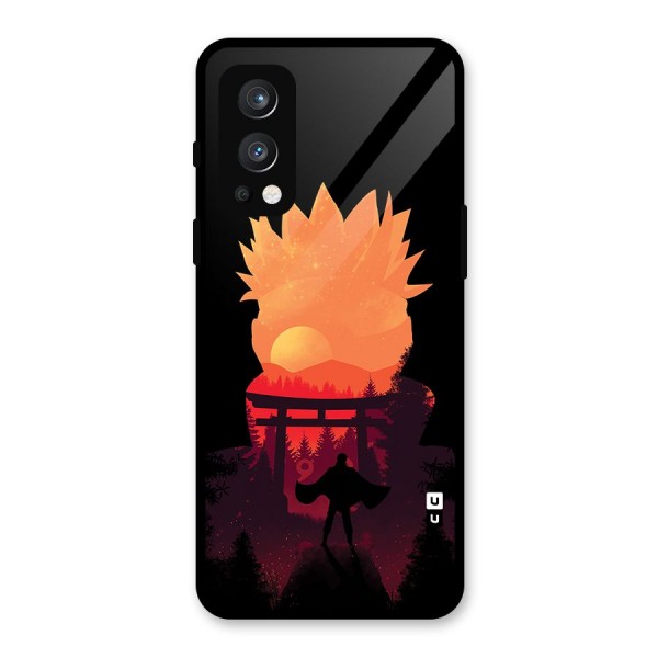 Naruto Anime Sunset Art Glass Back Case for OnePlus Nord 2 5G