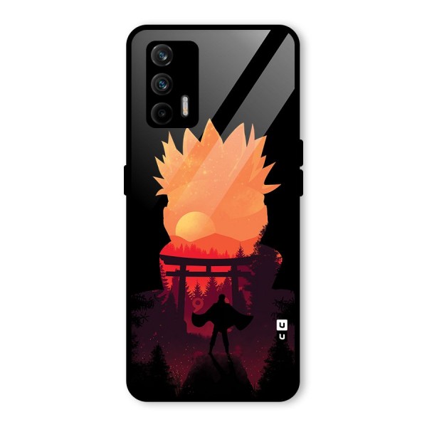 Naruto Anime Sunset Art Glass Back Case for Realme X7 Max