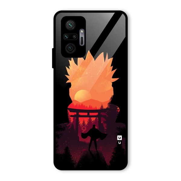 Naruto Anime Sunset Art Glass Back Case for Redmi Note 10 Pro
