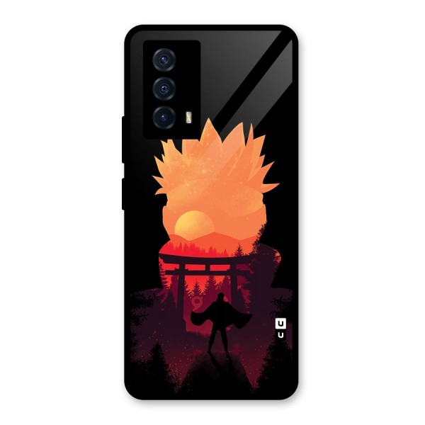 Naruto Anime Sunset Art Glass Back Case for Vivo iQOO Z5