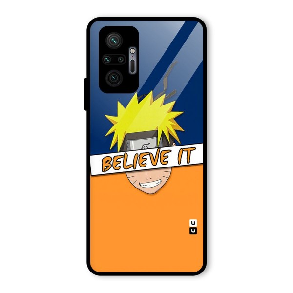 Naruto Believe It Glass Back Case for Redmi Note 10 Pro Max