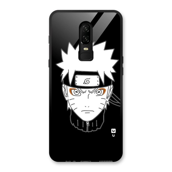 Naruto Black and White Art Glass Back Case for OnePlus 6
