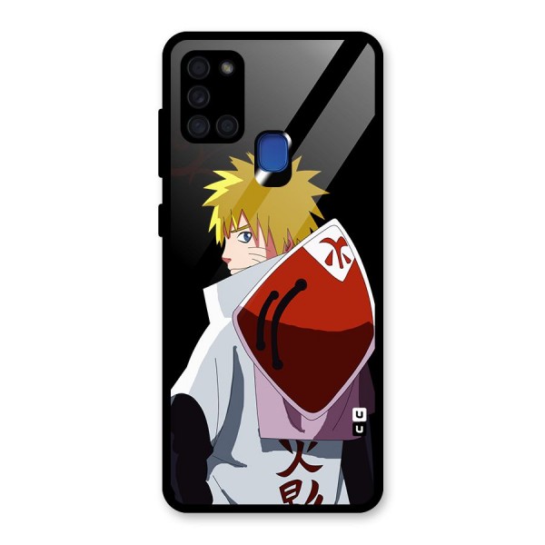 Naruto Hokage Glass Back Case for Galaxy A21s