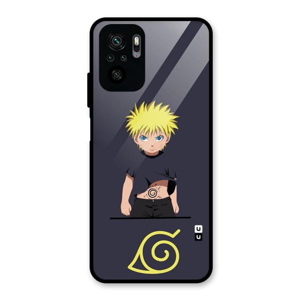 Naruto Kid Glass Back Case for Redmi Note 10