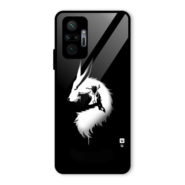 Naruto Kurama Mode Glass Back Case for Redmi Note 10 Pro