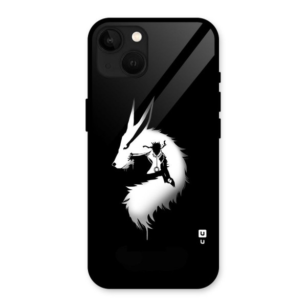 Naruto Kurama Mode Glass Back Case for iPhone 13