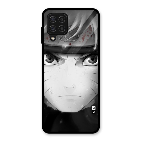 Naruto Monochrome Glass Back Case for Galaxy A22 4G