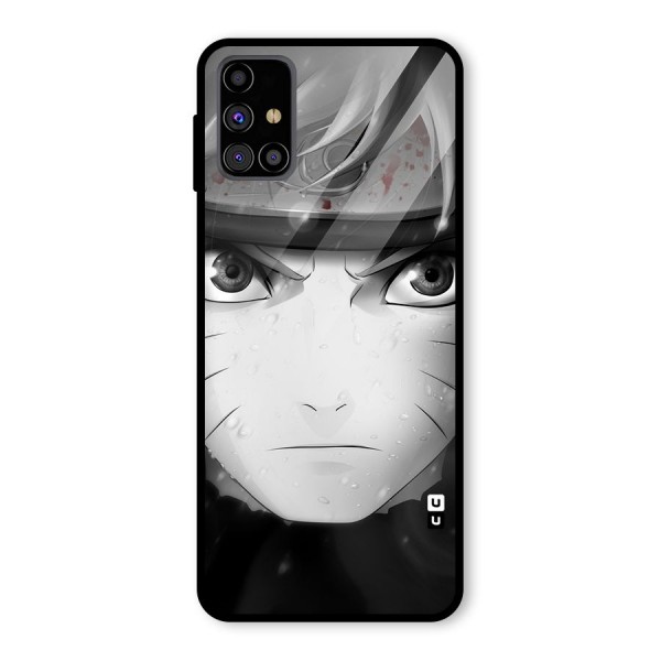 Naruto Monochrome Glass Back Case for Galaxy M31s